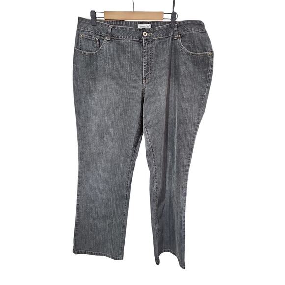 Coldwater Creek High-Rise Bootcut Jeans Washed Black Size 20W - Picture 1 of 6